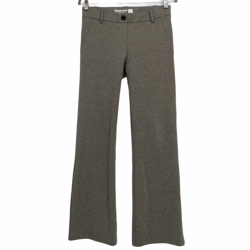 Betabrand Boot Cut Herringbone Dress Yoga Pants S